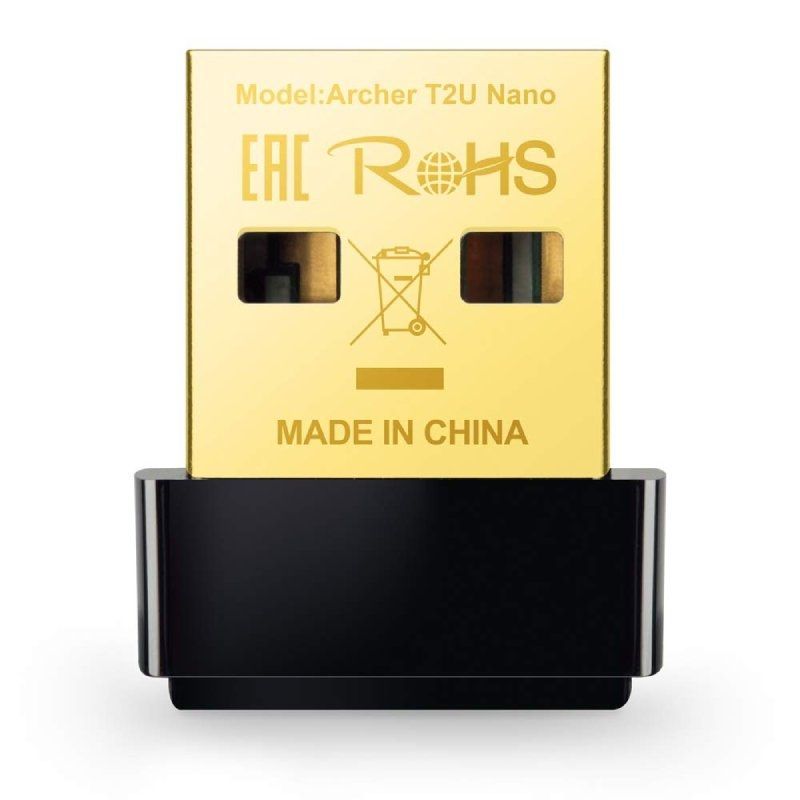Adaptador Inalámbrico USB TP-Link Archer TU2 Nano - 802.11A/AC/B/G/N - 2.4GHZ / 5GHZ - 433 Mbps / 200 Mbps