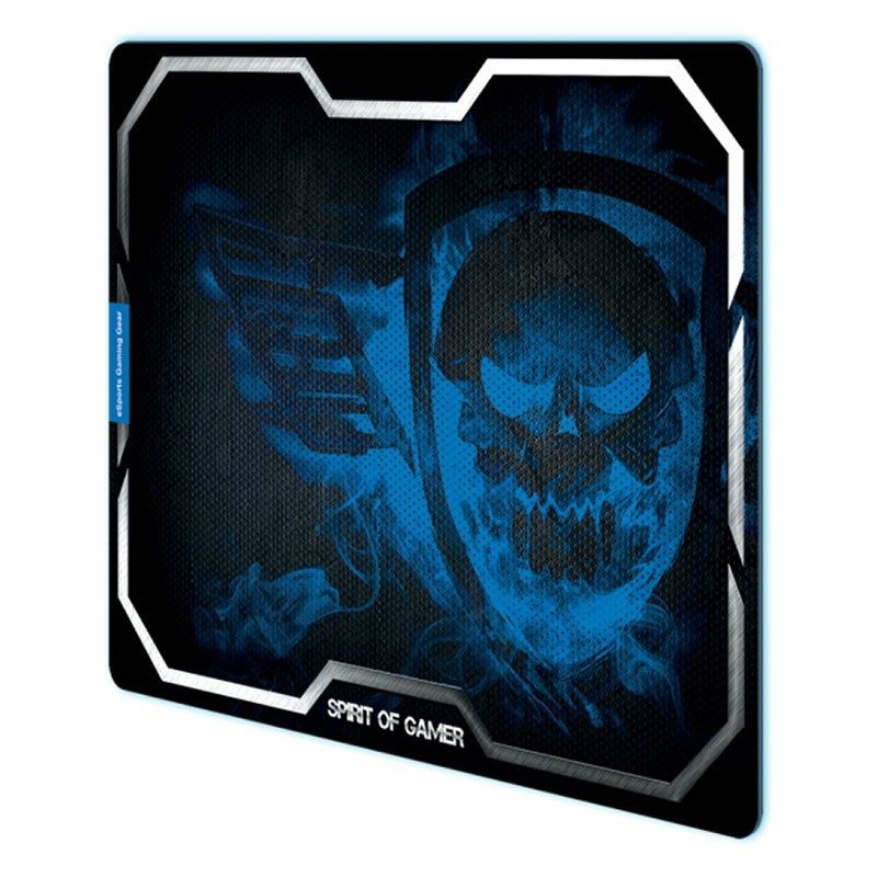 Alfombrilla Spirit of Gamer Blue Smokey Skull XL - 43.5x32.3CM - Textura Ultrafina - Base Antideslizante