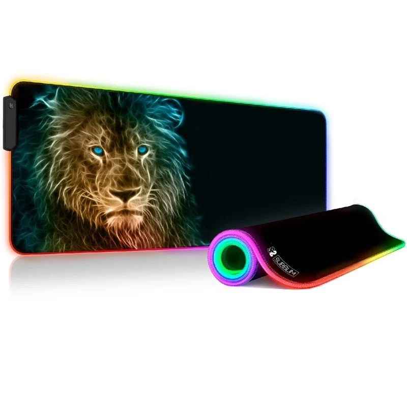 Alfombrilla Subblim SUBMP-02RGB10 LED RGB Lion XL - 800 x 300 x 4 mm - SUBMP-02RGB10