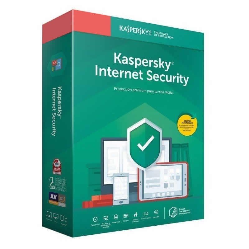 Antivirus Kaspersky Internet Security 2020 - 4 Dispositivos - 1 Año - No CD - KL1939S5DFS-20LTD