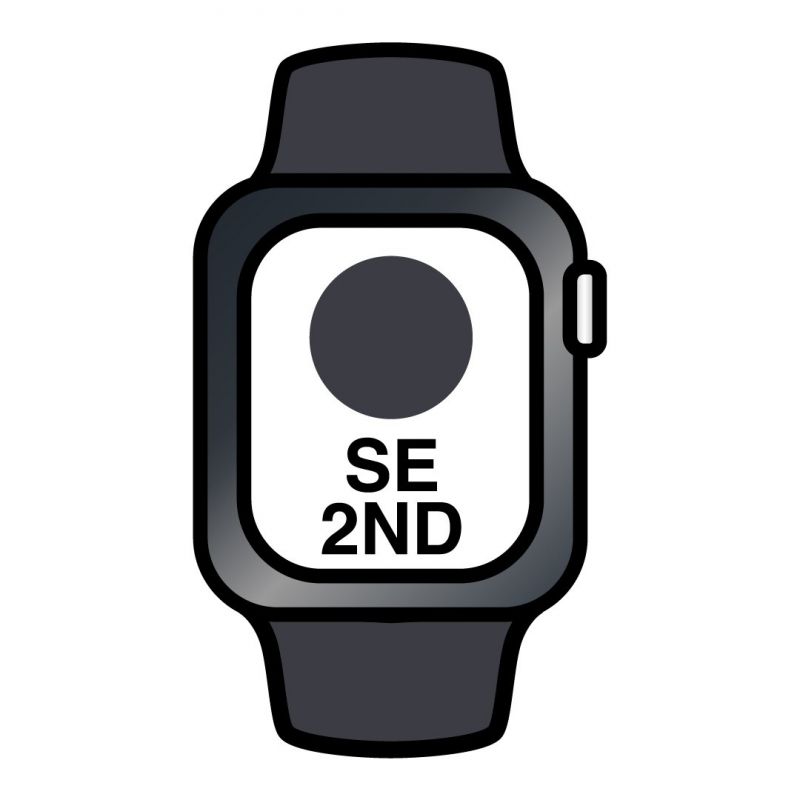 Apple Watch SE - GPS - 44mm - Caja de Aluminio en Negro Medianoche - Correa Deportiva Negro Medianoche - MNK03TY/A