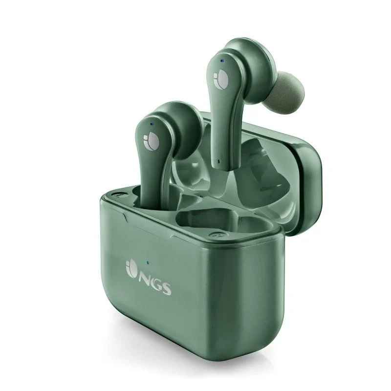 Auriculares Bluetooth Ngs Ártica Bloom - Verdes - Con Estuche De Carga - Autonomía 6 Horas