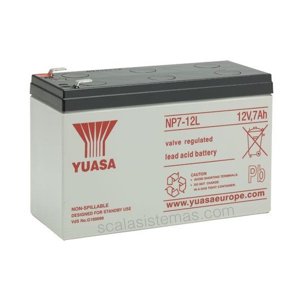 Batería Yuasa NP7-12L - Plomo Ácido - 12V - 7Ah