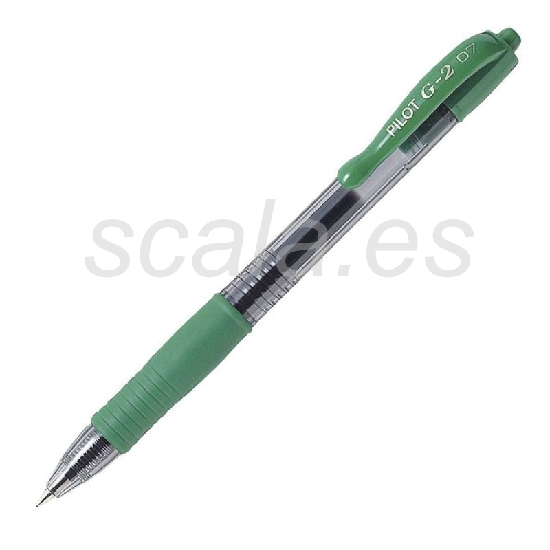 Bolígrafo de Tinta de Gel Retráctil Pilot G-2 - Verde - NG2V