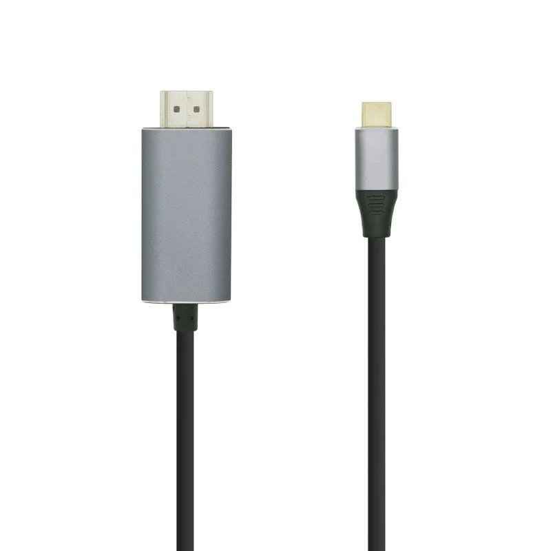 Cable Conversor Aisens A109-0392 - USB Tipo-C Macho - HDMI Macho - 0.8 Metros - Negro