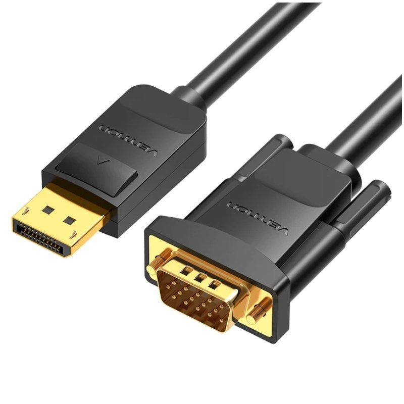 Cable Conversor Vention HBLBG - Displayport Macho - VGA Macho - 1,5 Metros - Negro