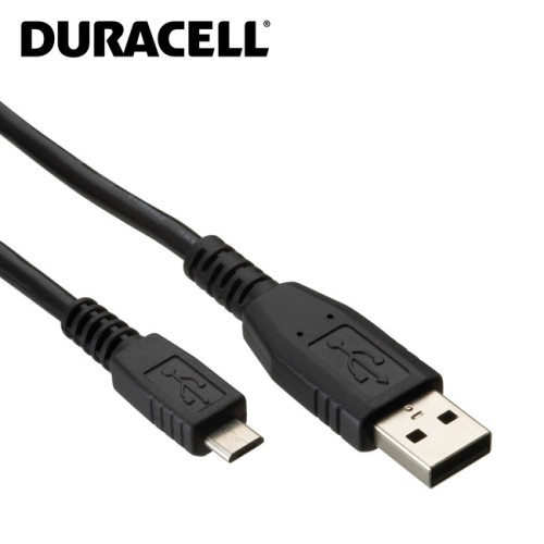 Cable Duracell USB5013A - USB a Micro USB - Para Carga y Sincronización - 1 Metro - Color Negro