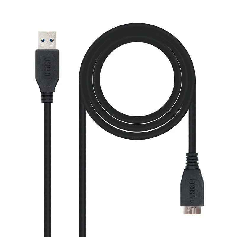 Cable USB 3.0 Nanocable 10.01.1101-BK - USB Macho a Micro USB Macho - 1 Metro - Negro