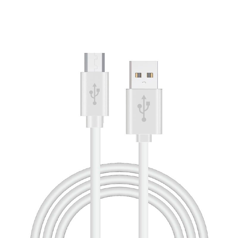 Cable USB Compatible COOL Universal - USB a Micro-Usb - 1.2 Metros - Blanco - 2.4 Amp