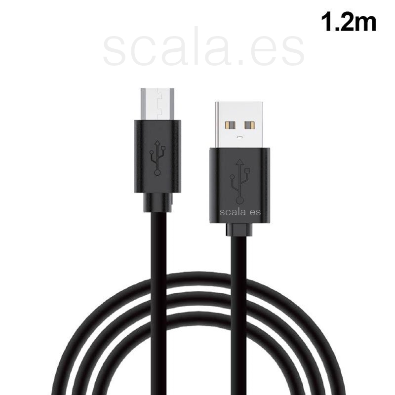 Cable USB a Micro USB - 1.2 Metros - COOL Universal - Negro - 2.4 Amp