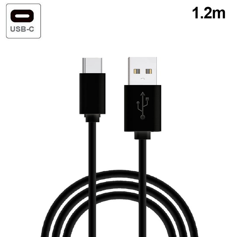 Cable USB a Tipo-C - 1.2 Metros - COOL Universal - Negro - 2.4 Amp