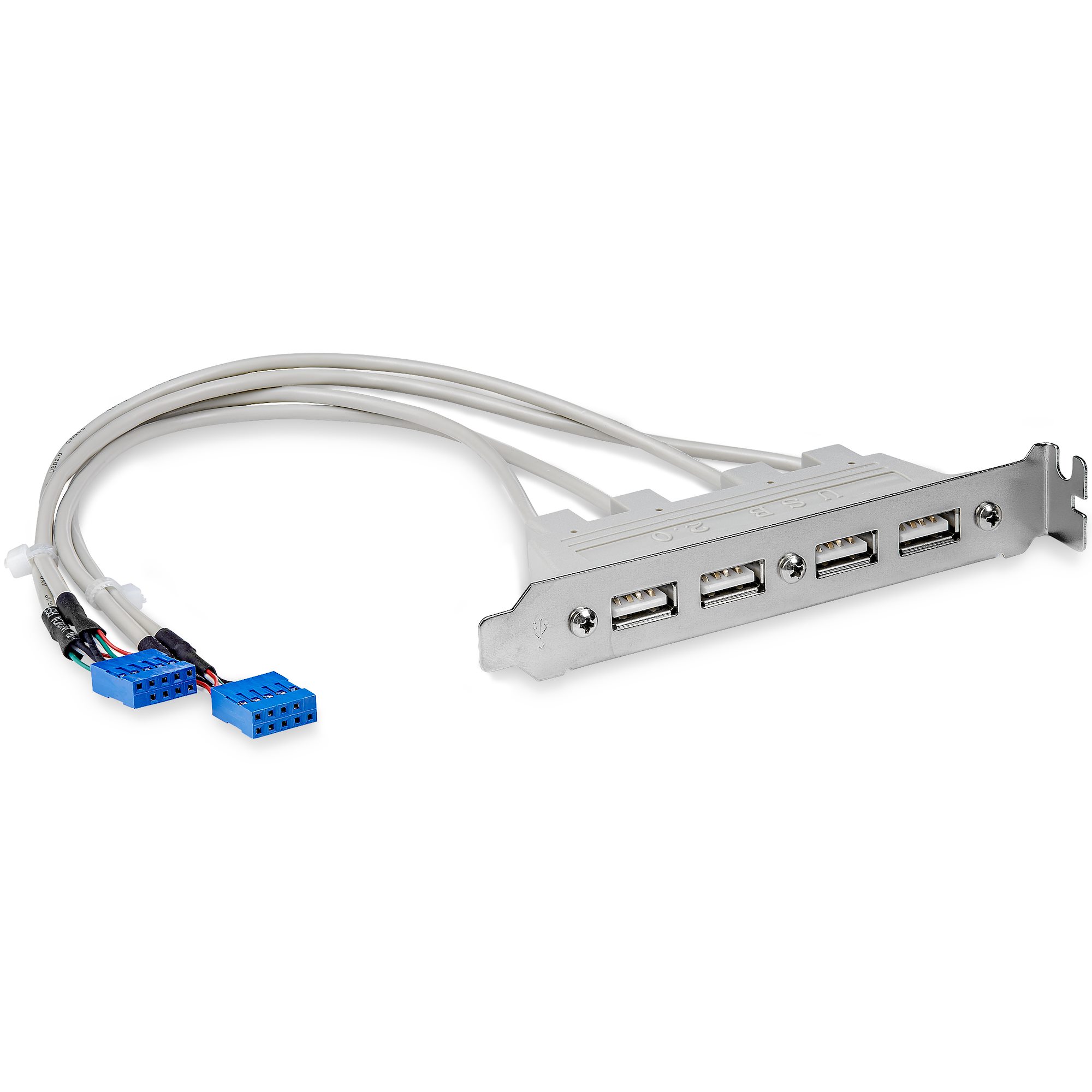 Cable de Transferencia de Datos StarTech.com - 2 x 10-Pin IDC USB Header - Hembra - USBPLATE4