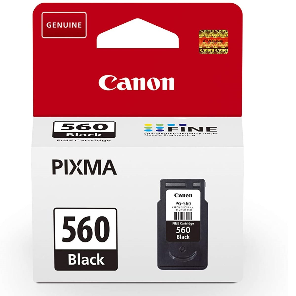 Canon PG-560 - Cartucho de Tinta Original Negro - Para Impresoras Pixma TS5350, TS5351, TS5352, TS5351 - PG560