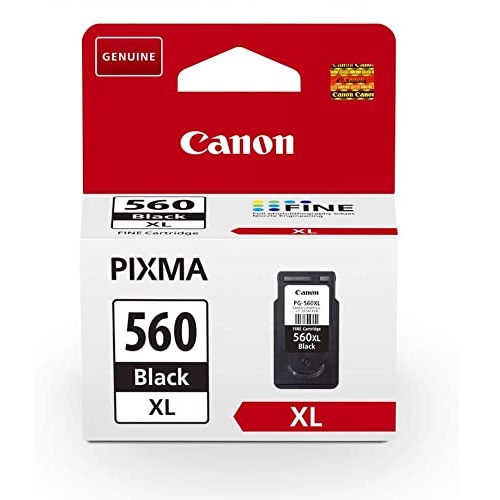 Canon PG-560XL - Cartucho de Tinta Original Negro XL - Para Impresoras Pixma TS5350, TS5351, TS5352, TS5351 - PG560XL