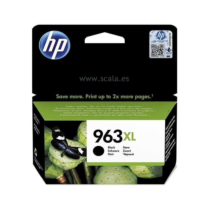 Cartucho Negro HP Nº 963XL - Hasta 2.000 Páginas - Para Officejet Pro 9010, 9020 Series - 3JA30AE