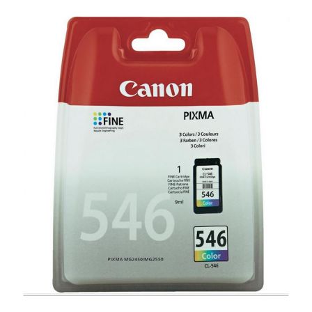 Cartucho de Tinta Color Canon CL-546 • 9ML • 180 Páginas • Para Canon Pixma MG2450, MG2550