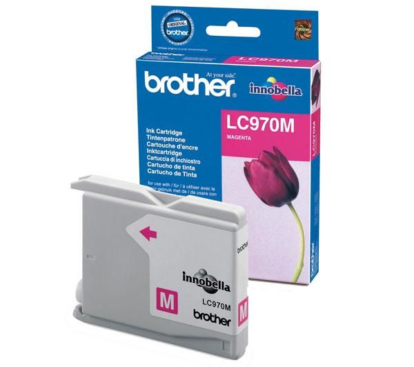 Cartucho de Tinta Magenta Brother LC970M - Para DCP-135C / 150C / 153C / 157C / MFC-235C / 260C