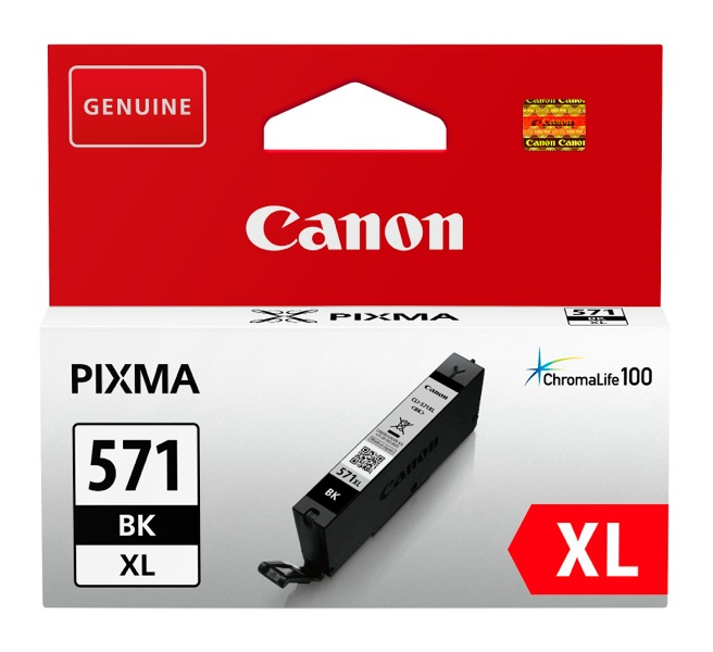 Cartucho de Tinta Negra Canon CLI-571BK XL • Para Canon MG5750 MG6850 MG7750