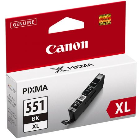 Cartucho de Tinta Negro CLI-551BK XL Para Canon Pixma Series MG6350, MG5450