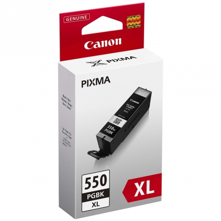 Cartucho de Tinta Negro Pigmentado Canon PGI-550PGBK XL • 22ML • Para Pixma iP7250, MG5450, MG5550, MG6350, MX925