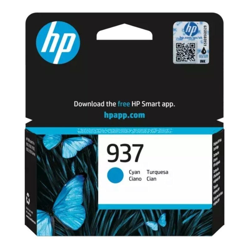 Cartucho de Tinta Original HP Nº 937 - Cian - 4S6W2N