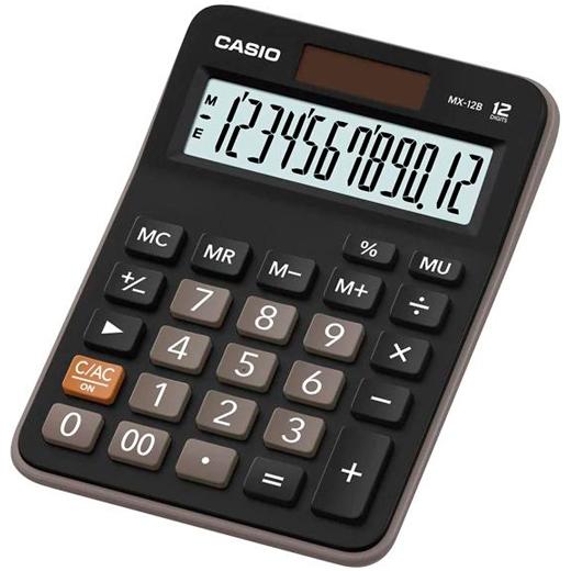 Casio Calculadora De Oficina Sobremesa - 12 Dígitos - Negro - MX-12B