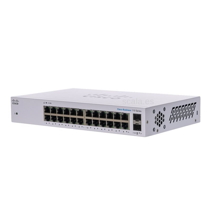 Conmutador / Switch Cisco Business 110 Series 110-24T - 24 x 10/100/1000 - CBS110-24T-EU