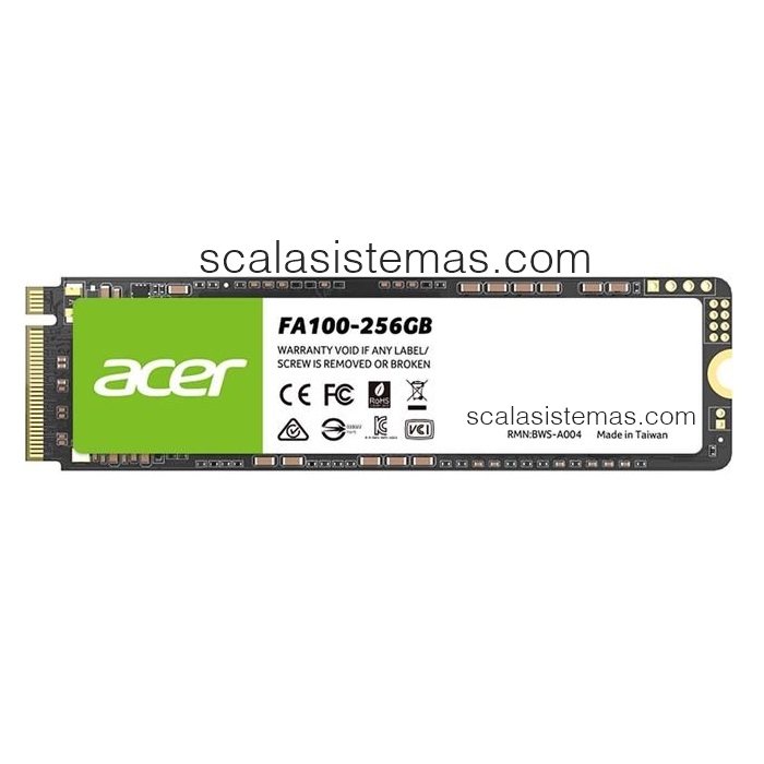 Disco Duro Acer SSD FA100 - 256GB - PCIe Gen3 - M.2 - BL.9BWWA.118