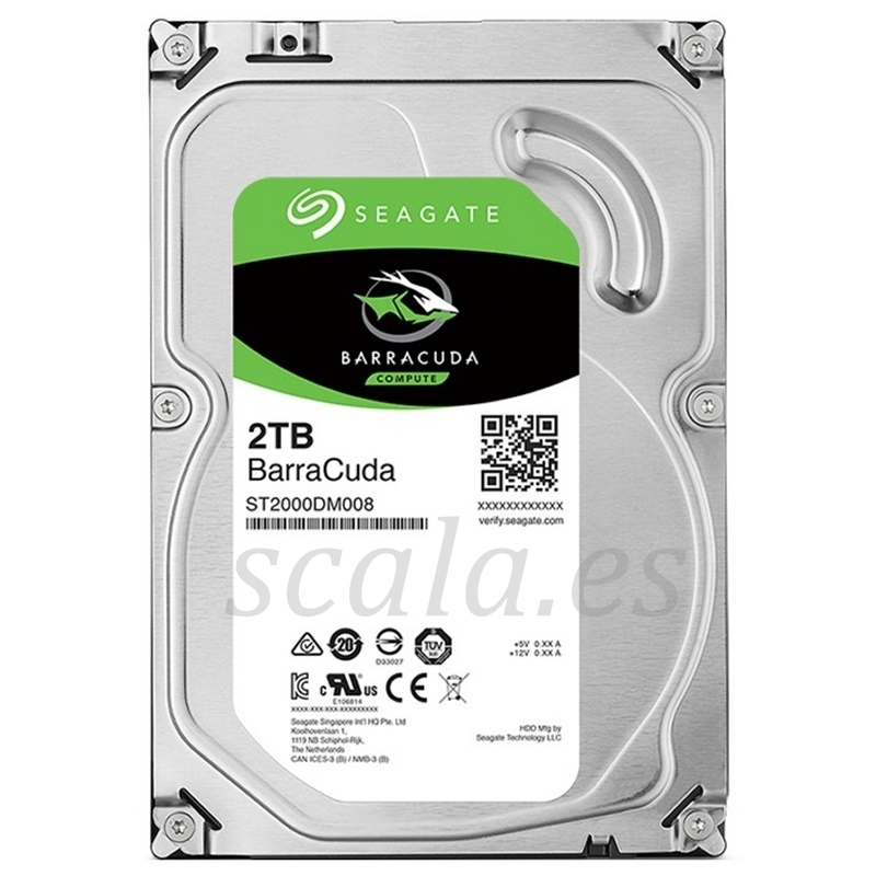 Disco Duro Seagate Barracuda - 2TB - Serial ATA III - 7200 RPM - ST2000DM008