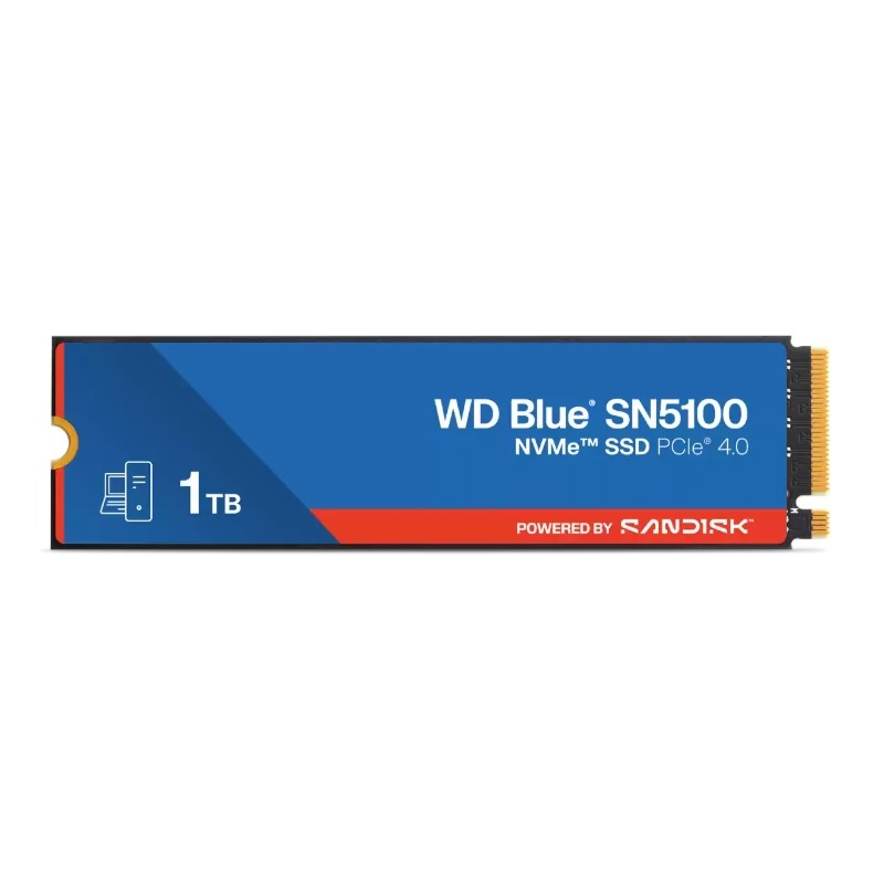 Disco SSD Western Digital Blue SN5100 - 1TB - NVMe Gen4 - 6700 MB/s - WDS100T5B0E