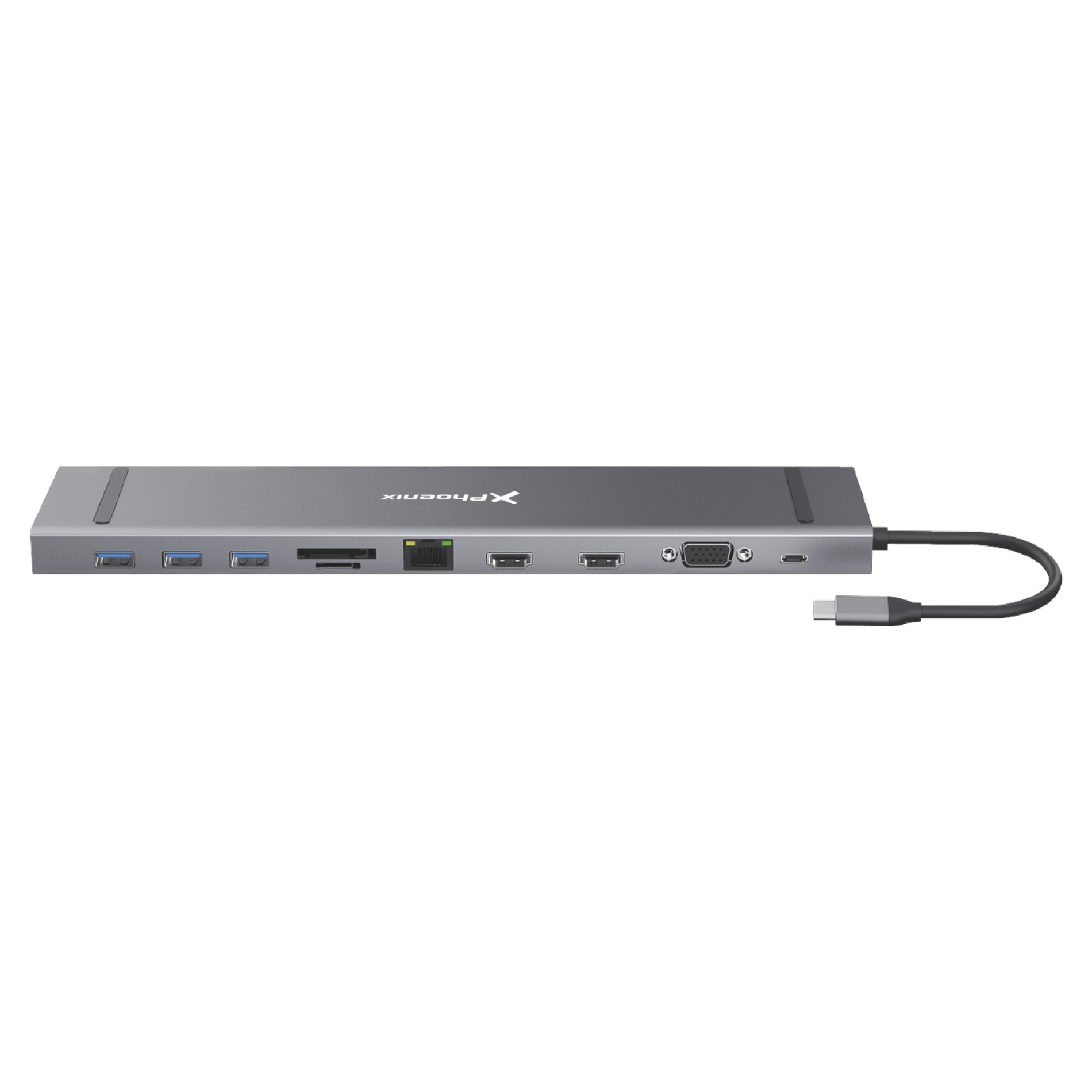 Docking Station Portable - HUB USB Tipo C - Phoenix 11 en 1 - PHDOCKSTATION-PRO