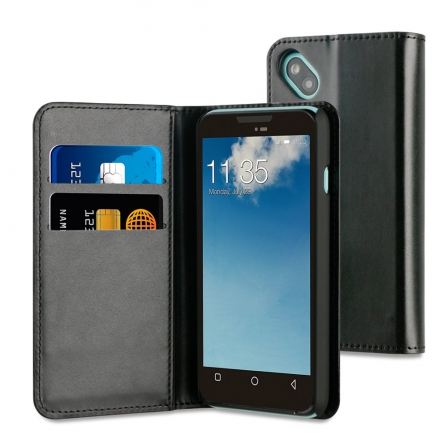 Funda Wallet Made For Wiko WISNS0013 • Para Smartphone Sunset 2 • Función Soporte • Negro