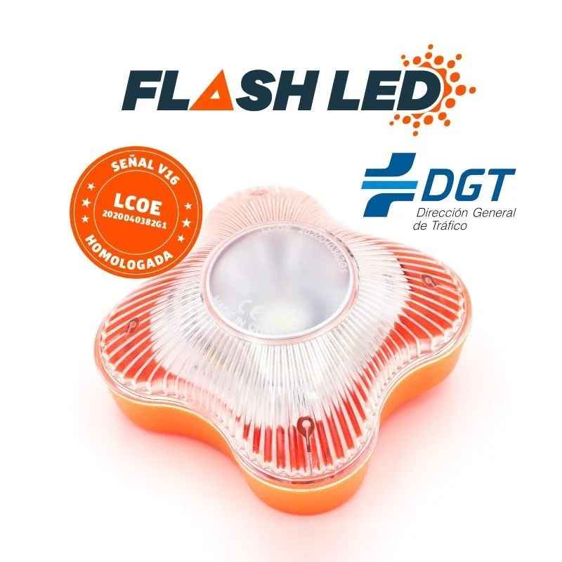 Luz de Emergencia para coche V16 Wikango Help Flash LED - Homologada - Base Imantada - Funciona a Pilas - WK1000221