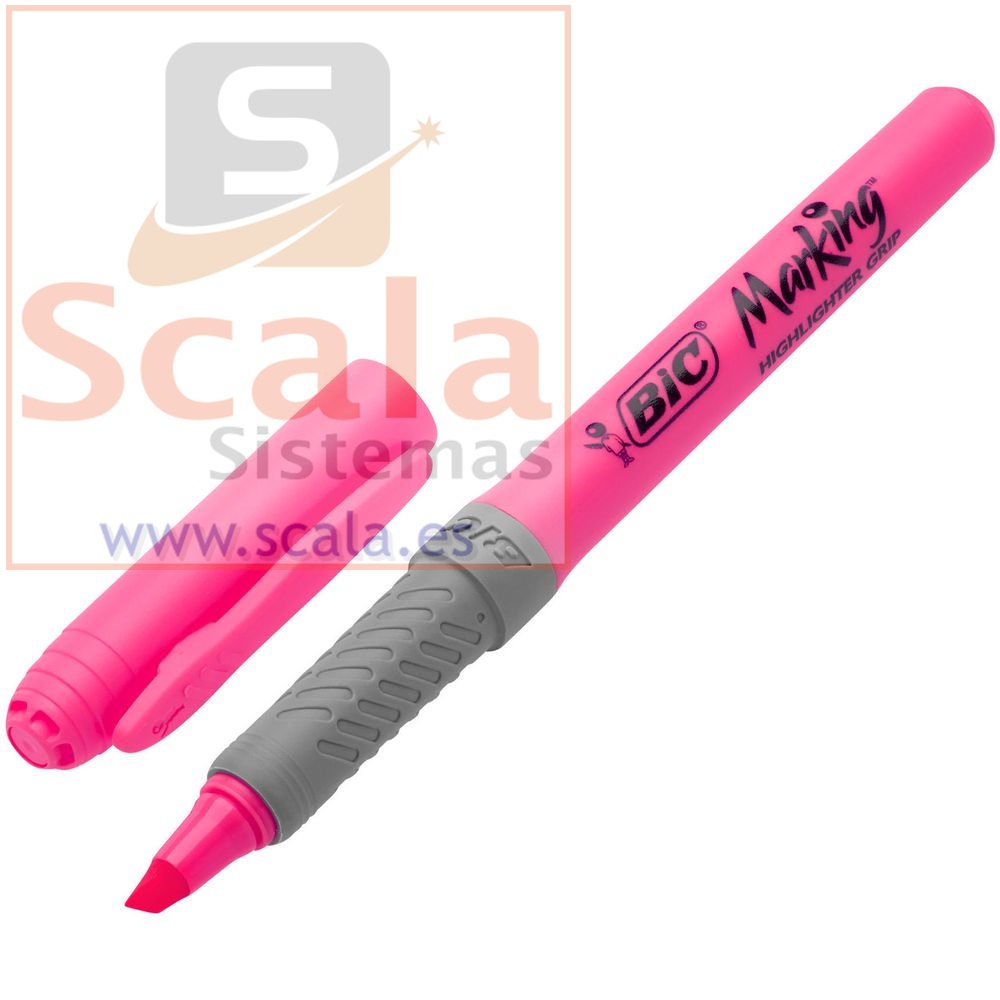 Marcador Fluorescente Rosa BIC • Manejo Cómodo