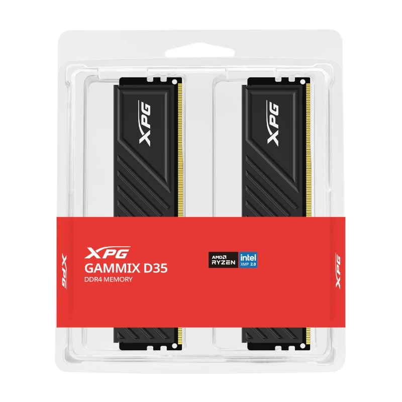 Memoria - DDR4 - 16GB (2x8GB) - 3200MHz - 1.35V - CL16 - ADATA XPG D35 — 4U32008G16ADTBKD35