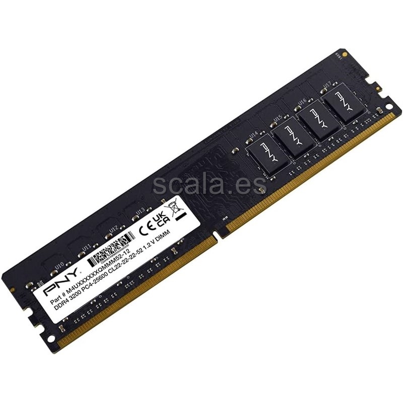 Memoria DDR4 PNY Bulk - 8GB - 3200 Mhz - PC4-25600 - CL22 - 1.2V — MD8GSD43200-SI