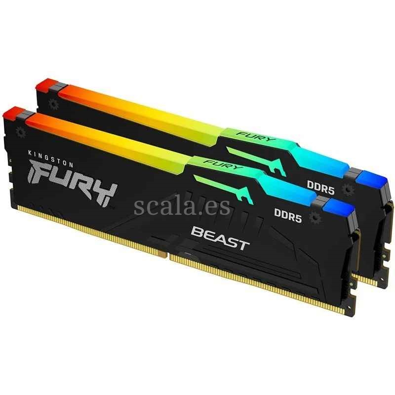 Memoria Kingston Fury Beast RGB DDR5 16GB (Kit 2 x 8GB) - KF556C40BBAK2-16