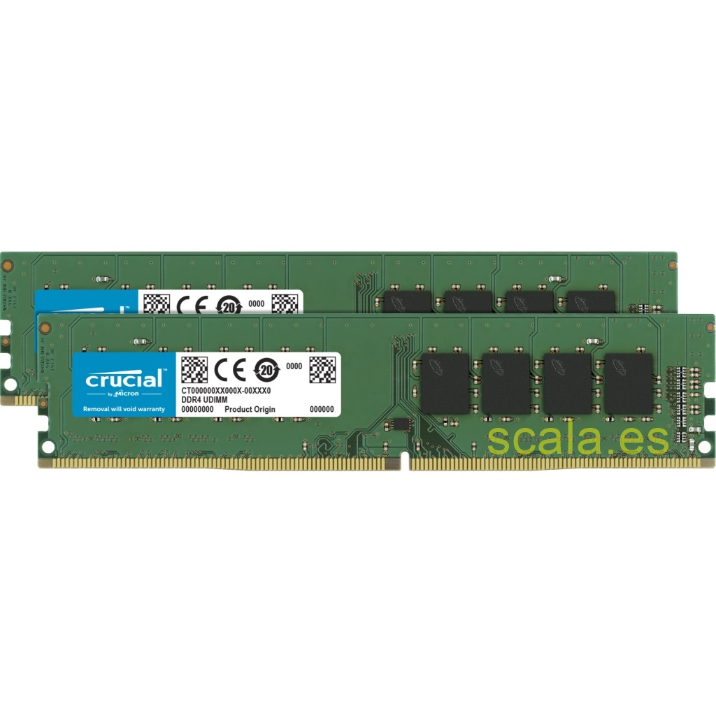 Memoria RAM Crucial - 16 GB (2 x 8GB) - DDR4-2400 - CL17 - 1,20 V - 288-pin - CT2K8G4DFS824A