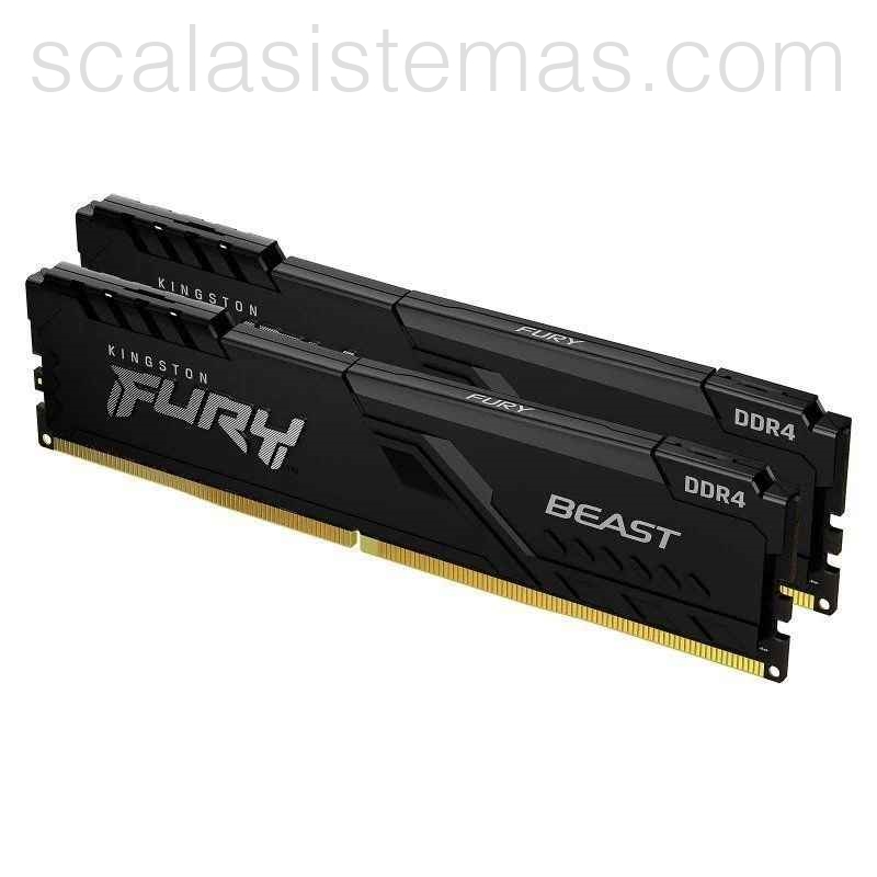 Memoria RAM Kingston FURY Beast 2 x 8GB - DDR4 3200MHz - 1.35V - CL16 - KF432C16BBK2/16
