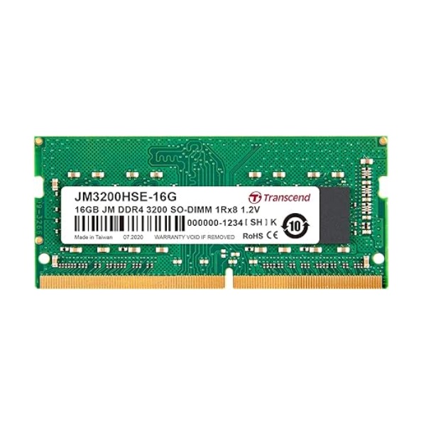 Memoria SO-DIMM 16GB 3200Mhz DDR4 - 1.2V CL22 - TRANSCEND JM3200HSE-16G