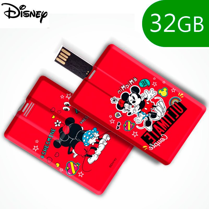Pen Drive USB X32 GB Thin Licencia Disney Mickey And Minnie Rojo