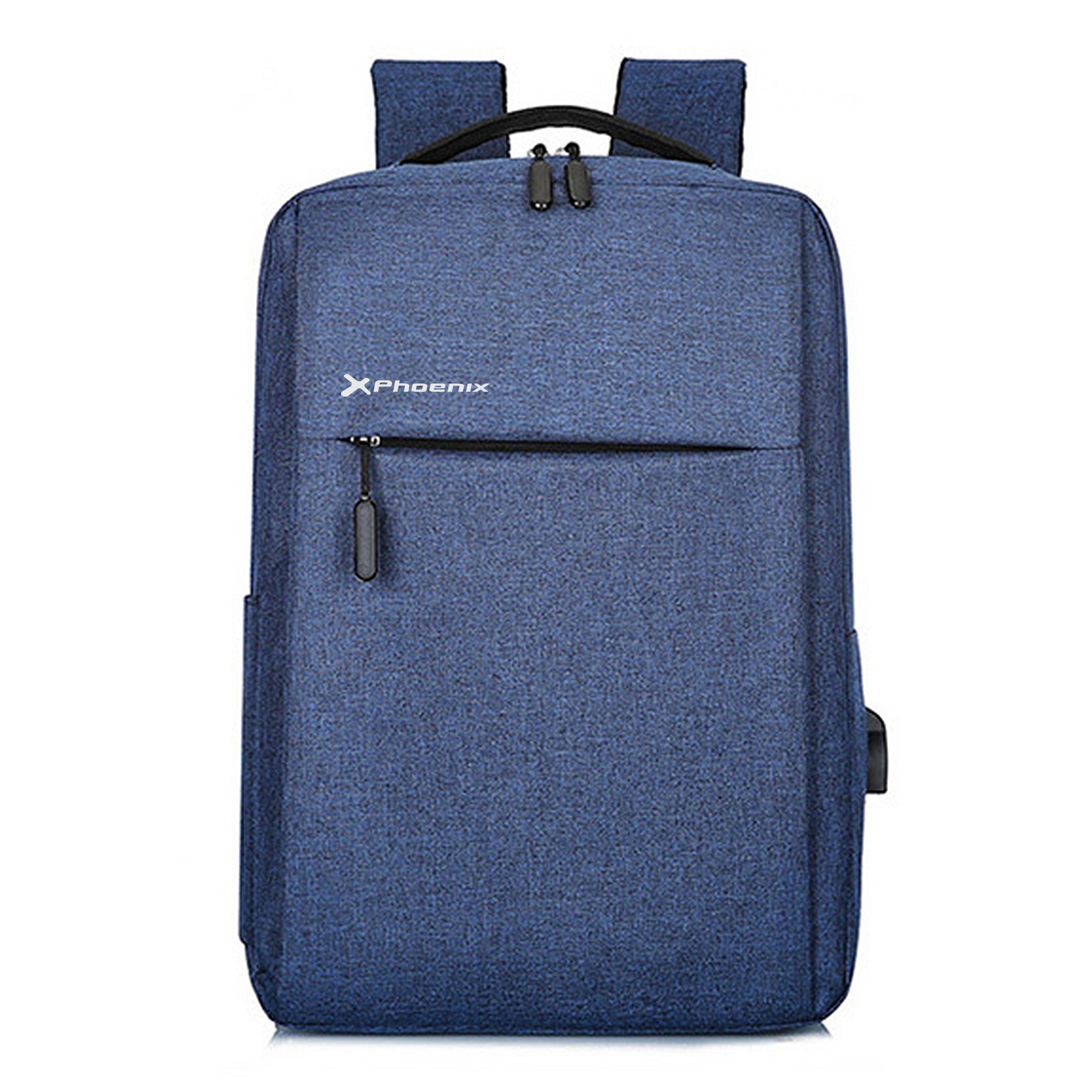 Phoenix Technologies - Mochila Para Portatil Hasta 15.6" - Cable USB - Ideal Para Viaje - Color Azul