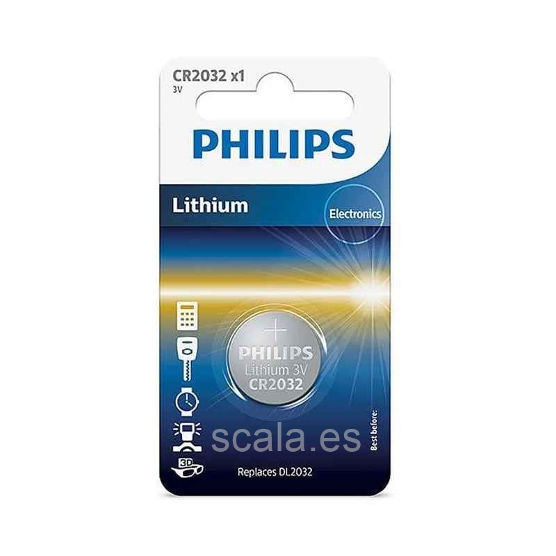 Pila de Boton Philips para Placa Base - CR2032 - 3V - CR2032/01B