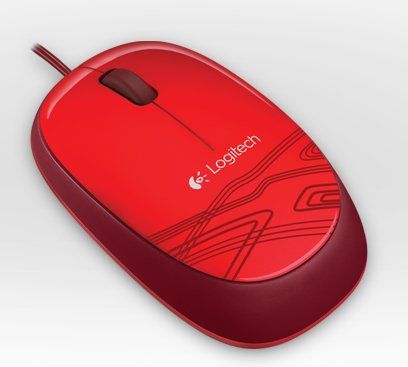 Ratón Logitech Con Cable USB - M105 - Color Rojo - 910-002945