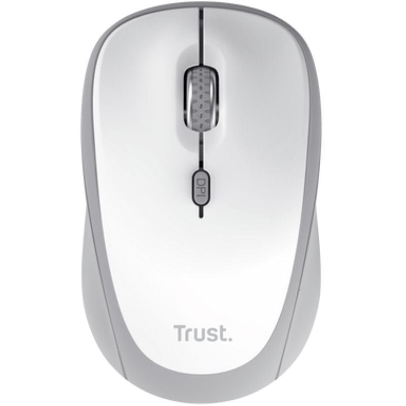 Ratón Mini Inalámbrico Trust Yvi+ Multidispositivo - Inalámbrico + Bluetooth - Blanco