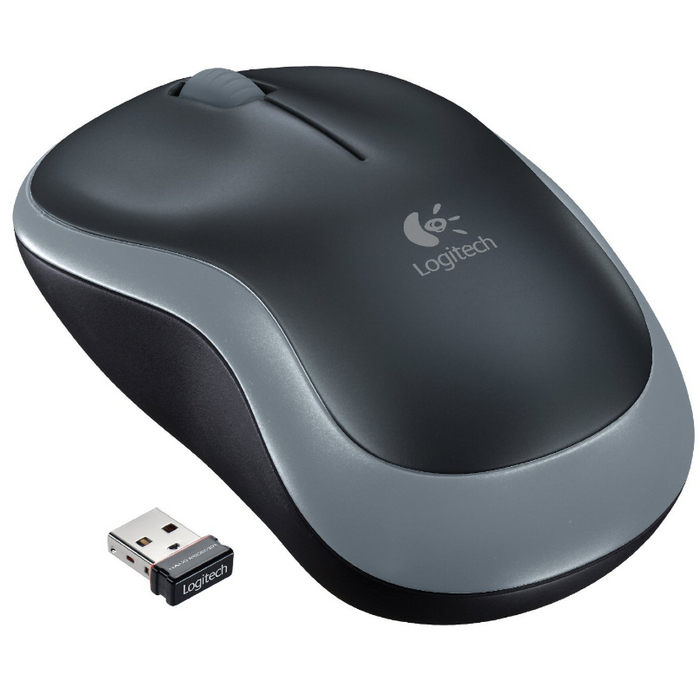 Raton Logitech M185 Optico Inalambrico Nano Receptor USB Gris - Ref. 910-002235