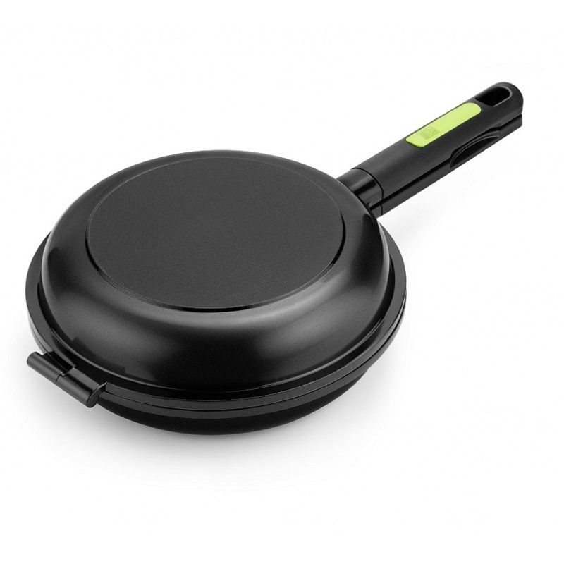 Sartén Dupla Para Tortillas Prior BRA A121465 • Ø24CM • Espesor 5.5MM • Aluminio Fundido • Teflón Antiadherente • Cocina con Poco Aceite