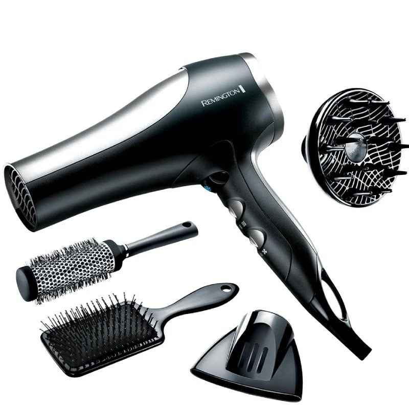 Set de Secador con Peines Remington Pro 2100 Dryer Gift Set - 2100W - Negro - 5 Accesorios - D5017