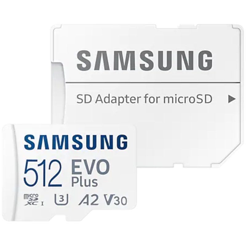 Tarjeta de Memoria Samsung EVO Plus 2021 512GB microSD XC con Adaptador - Clase 10 - 130MBs - MB-MC512KA/EU