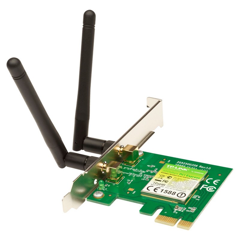 Tarjeta de Red TP-Link TL-WN881ND • 300MBPS • 2.4GHZ • Wireless N • PCI-EX • 2 Antenas • Incluye Bracket Perfil Bajo